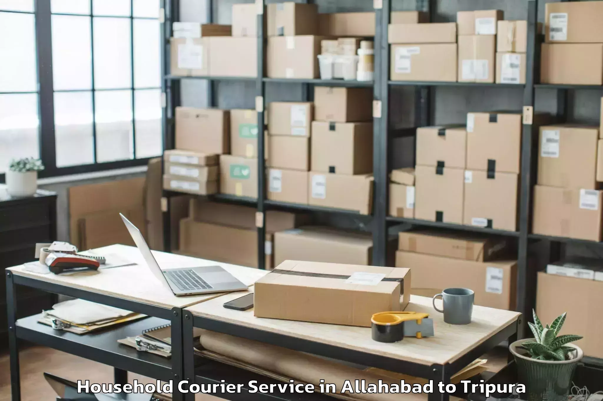 Reliable Allahabad to Aambasa Household Courier